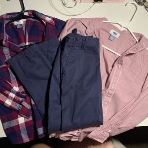 Old Navy Bundle!! Boys dress shirts and pant !!